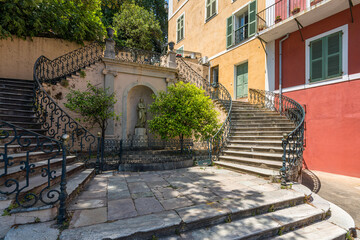 Fototapeta na wymiar Beautiful sight in Bastia citadel on a sunny summer day. Corse, France.