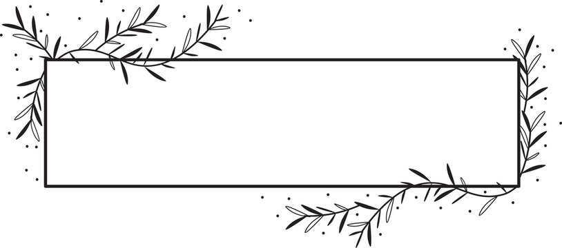 minimal doodle line logo wreath