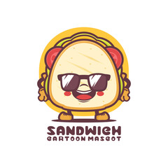 sandwich cartoon. food vector illustration