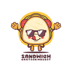 sandwich cartoon. food vector illustration