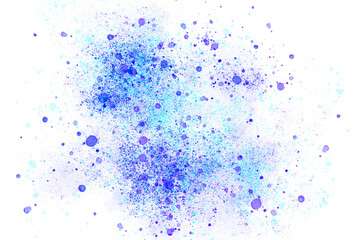 jpg watercolor stain and splash. Colorful illustration of watercolour drips and blots. drops, Blue and aqua. Isolated.