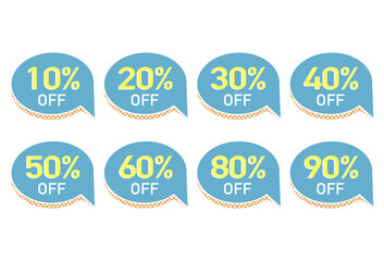 Obraz premium sale banner set discount percent vector illustration