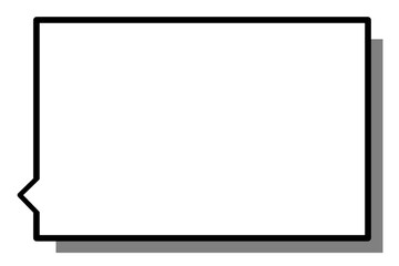 Obraz premium 四角吹き出し 黒