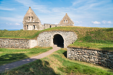 Visingsborg Castle in Sweden on the island of Visingsö in Lake Vätterm. Ruin