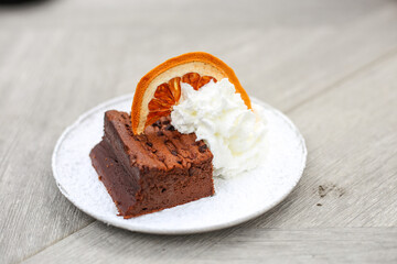 chocolate cake on a plate