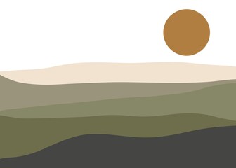 Minimalist Landscape Abstracts Background