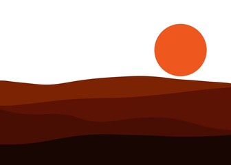 Minimalist Landscape Abstracts Background