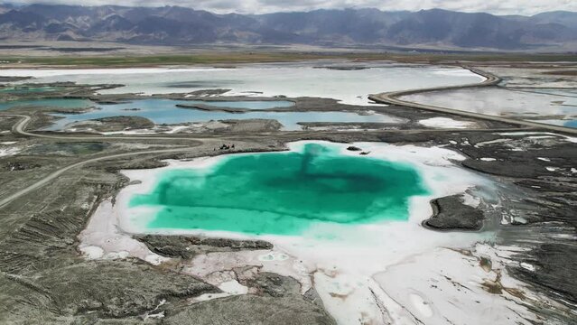 aerial view of beautiful landscape of yadan landform in gansu province