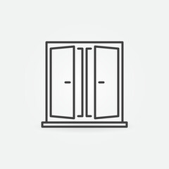 House Window vector concept icon in outline style