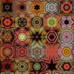 pattern and design inspired by an arrangement of colourful macaroons