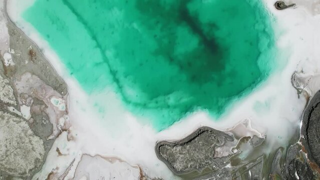 aerial view of beautiful landscape of yadan landform in gansu province