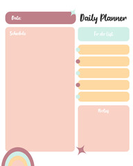 daily planner notebook with abstract elements