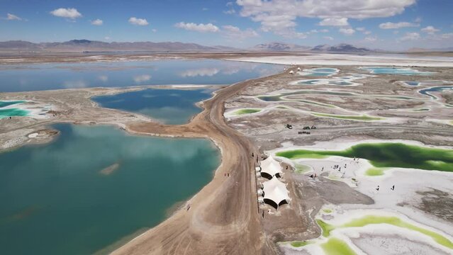 aerial view of beautiful landscape of yadan landform in gansu province