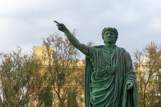 Nerone Ancient Roman Emperor Statue in Anzio a city about 51 kilometres (32 mi) south of Rome.