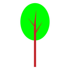 flat tree icon
