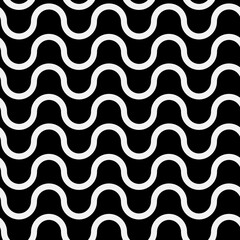 Black and white wave, seamless pattern wavy twisty vector illustration for textile and wrapping paper