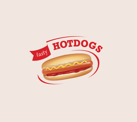 Logo vector hot dog