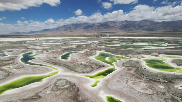 aerial view of beautiful landscape of yadan landform in gansu province