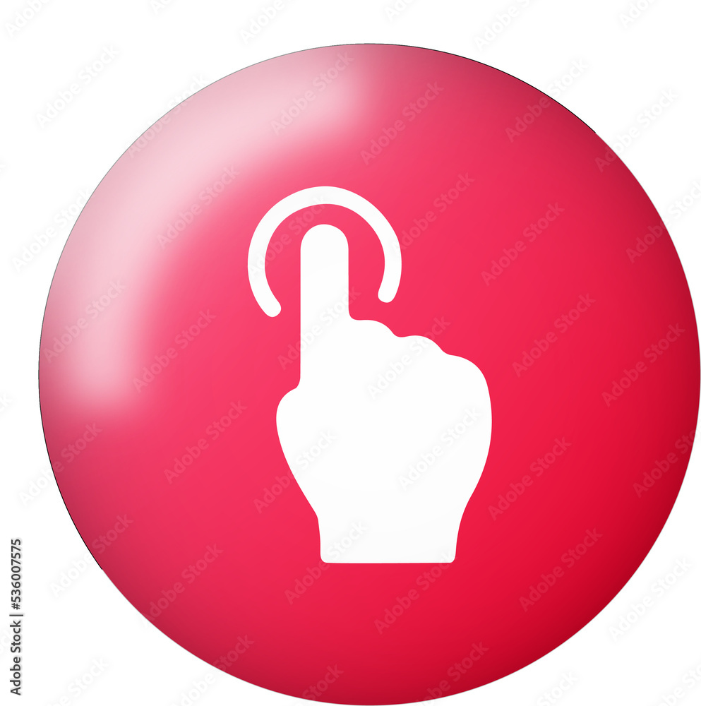 Poster press here button with realistic red emblem. click here button icon for user interface.
