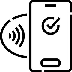 NFC payment icon symbol element