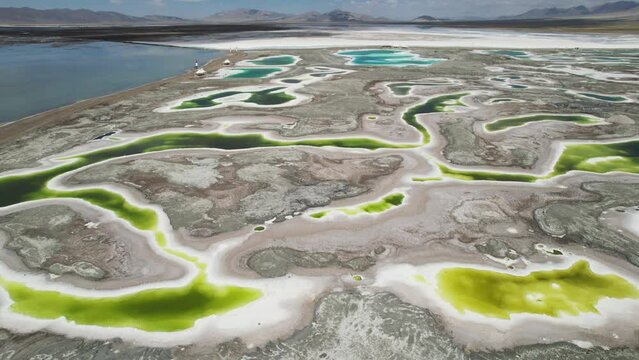 aerial view of beautiful landscape of yadan landform in gansu province