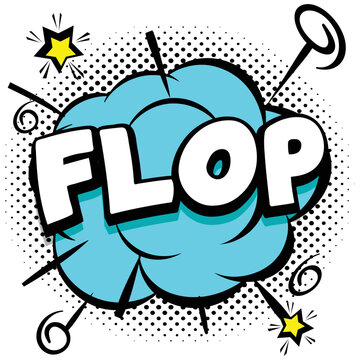 flop Comic bright template with speech bubbles on colorful frames