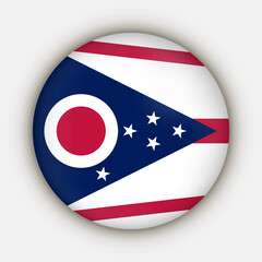 Ohio state flag. Vector illustration.