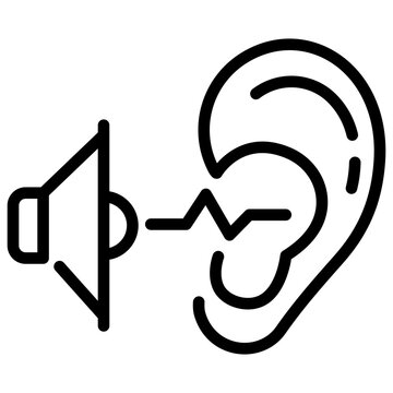 Check Out Line Icon Of Hearing 