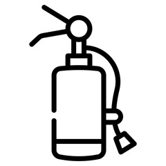 Fire extinguisher in line icon 