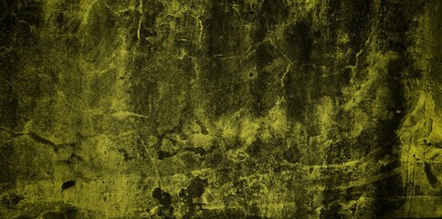 texture of yellow cracked old wall background, Texture of broken granite with yellow cracks,Scratched surface with paint and rust stains