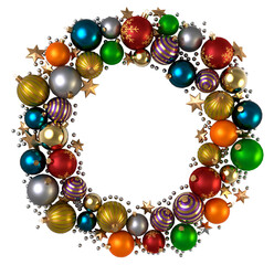 christmas balls wreath