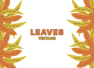 leaves corner element background template