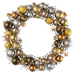 christmas balls wreath