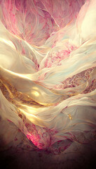 Gold and pink luxurious marble textured background. Abstract design, 4k wallpaper. 3d illustration
