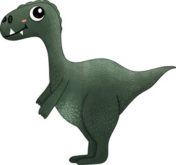 cute dinosaur illustration for baby tee print