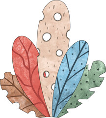 Cute sheet alder illustration isolated