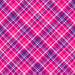 Seamless pattern in bright pink, violet and white colors for plaid, fabric, textile, clothes, tablecloth and other things. Vector image. 2