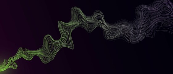abstract  green purple line background dark 