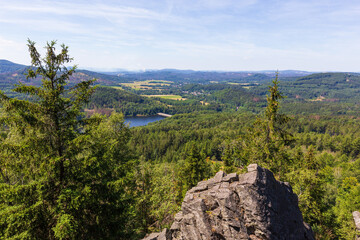 Obraz premium View from maly stozec in czech republic