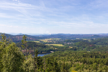 Fototapeta premium View from maly stozec in czech republic