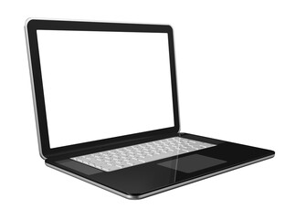 Laptop computer isolated on transparent background