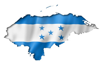 Fototapeta premium Honduras flag map