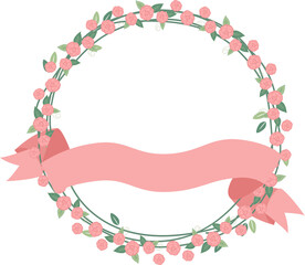 rose hip retro  valentines ribbon wreath