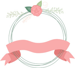 rose hip retro  valentines ribbon wreath