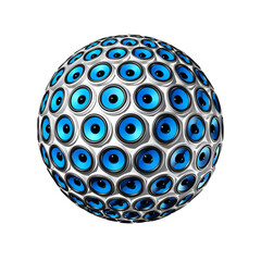 blue speakers sphere