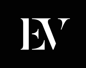 EV Luxury Monogram or Letter Mark Logo Design, EV vector, EV letter logo, EV luxury logo, E luxury, V luxury