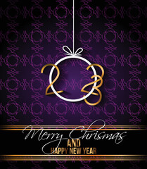 Fototapeta na wymiar 2023 Merry Christmas and New Year background for your seasonal invitations, festive posters.