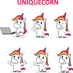 Unicorn Funny illustration for WordPress Mascot