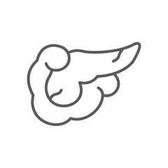 Human pancreas line icon. linear style sign for mobile concept and web design