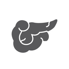 Human pancreas pictogram icon. linear style sign for mobile concept and web design - obrazy, fototapety, plakaty